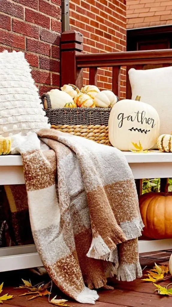 Throw Blankets fall porch decor
