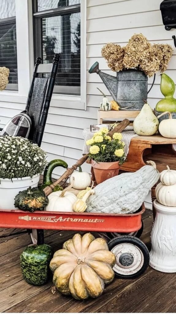 Harvest Garland fall porch decor