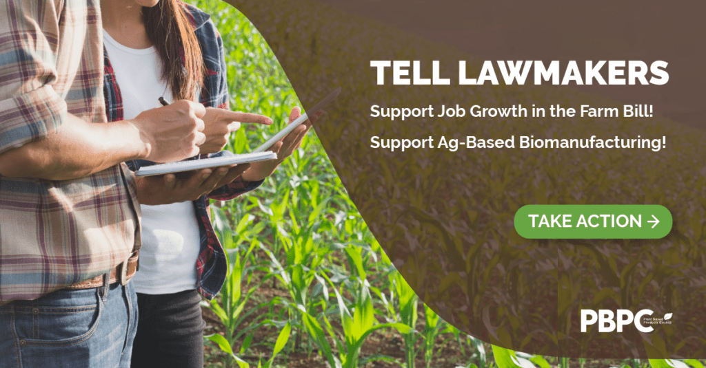 support job growth in the farm bill and ag-based biomanufacturing