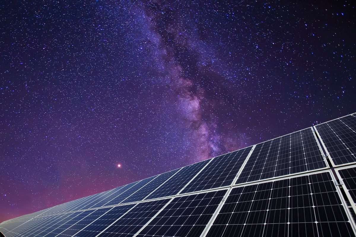 Solar panels in space