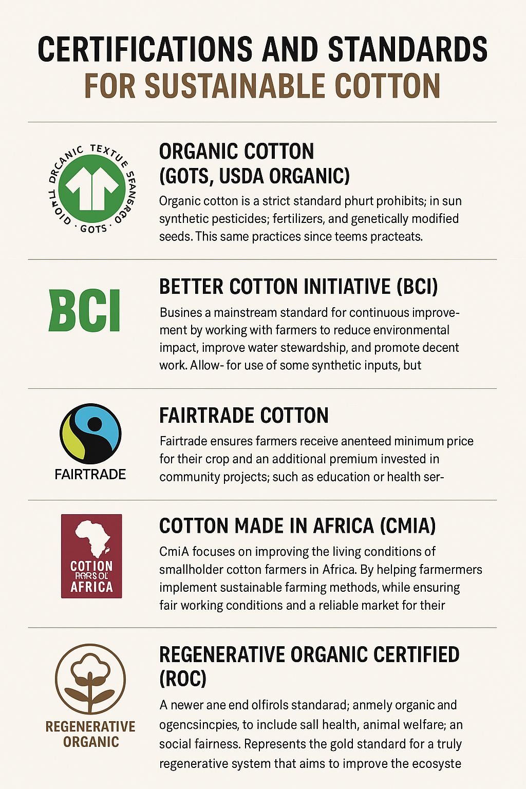Certifications and Standards for Sustainable Cotton