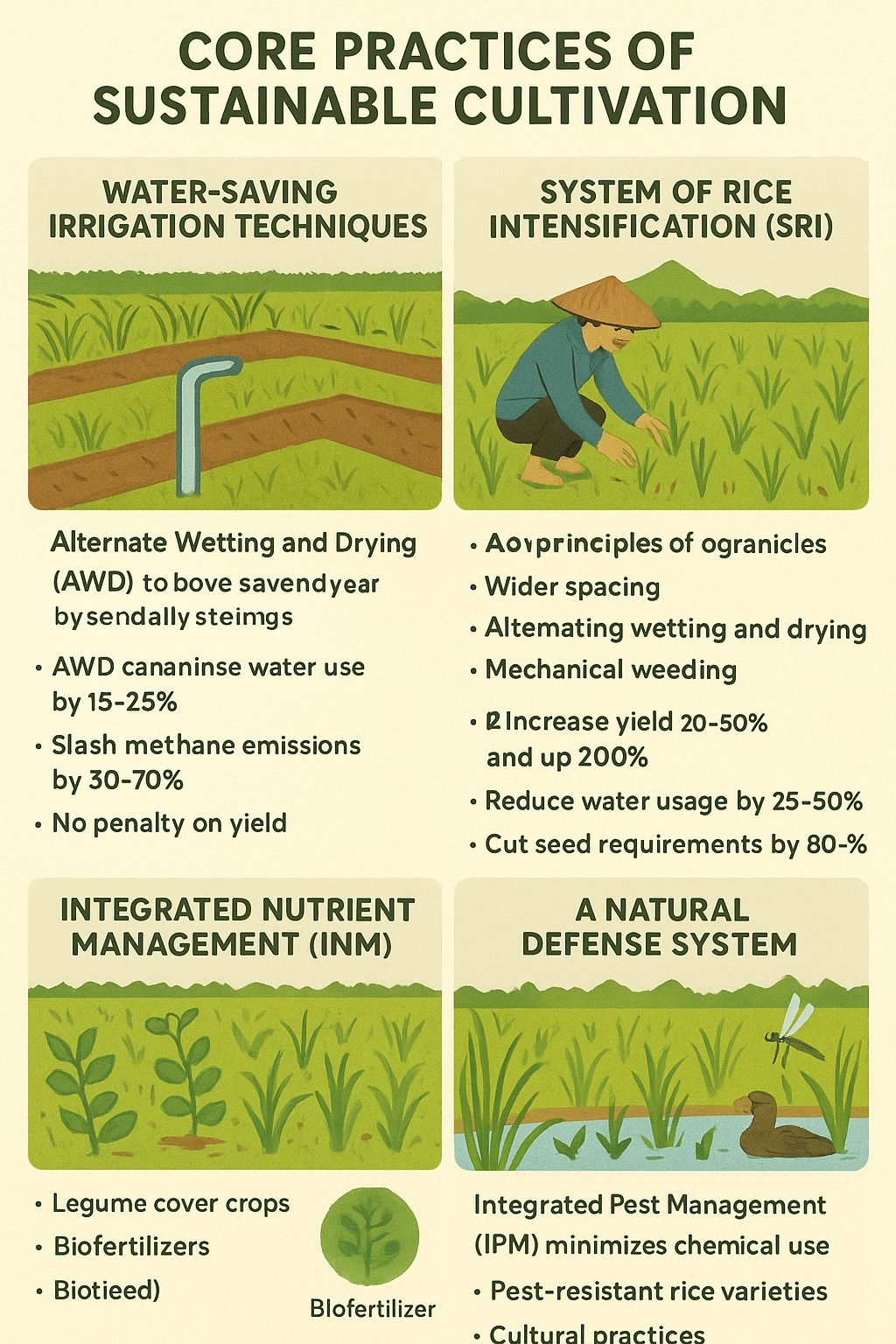 Core Practices of Sustainable Rice Cultivation