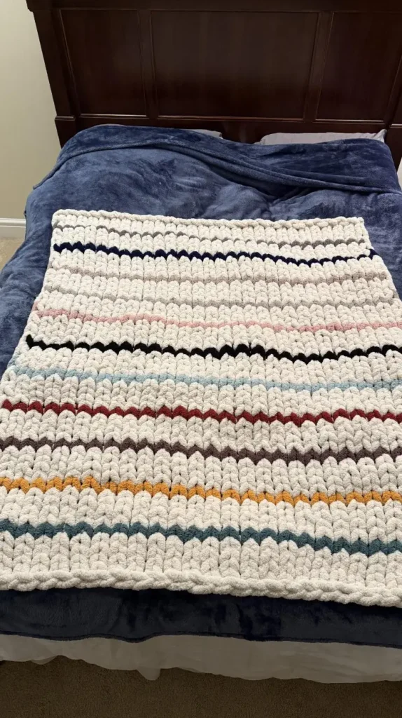 Handmade Bedding with Knitted Throws