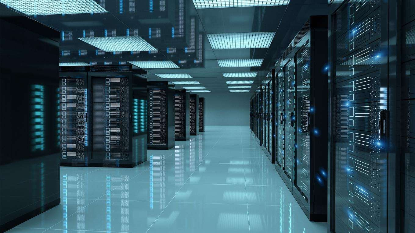 Interior of a data centre
