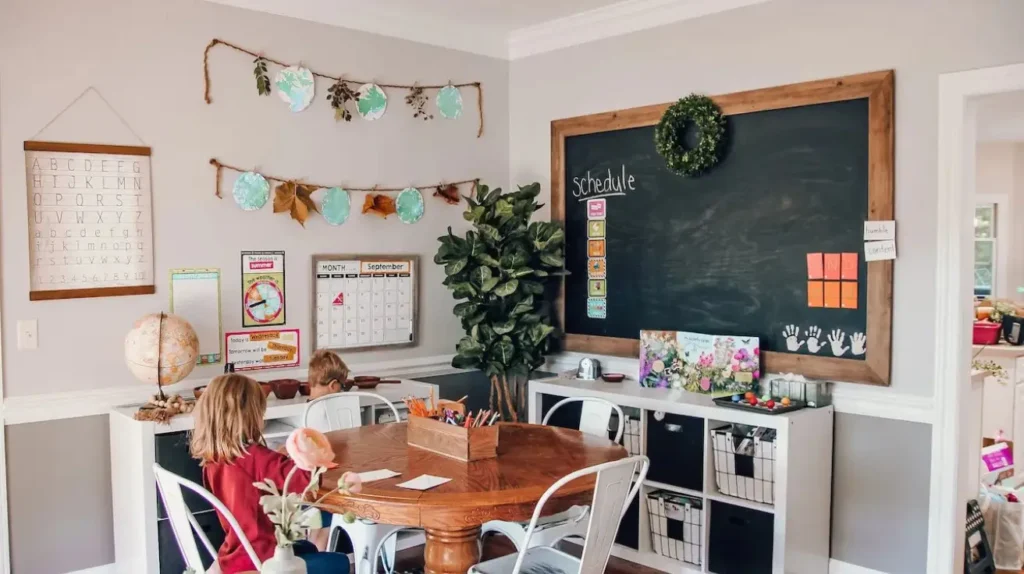 homeschool room Family Work Table homeschool room Family Work Table