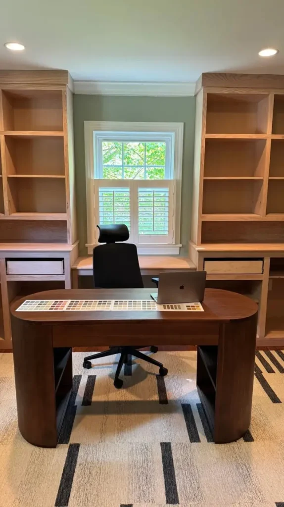Accent Wall Ideas with Bookshelves Home Office