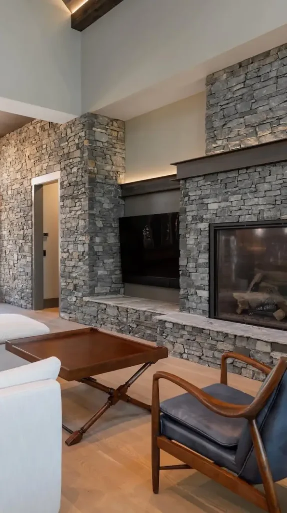 Stone Accent Wall Living Room 