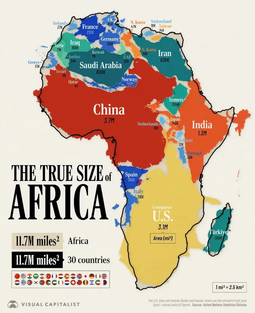 How Many Countries Fit in Africa