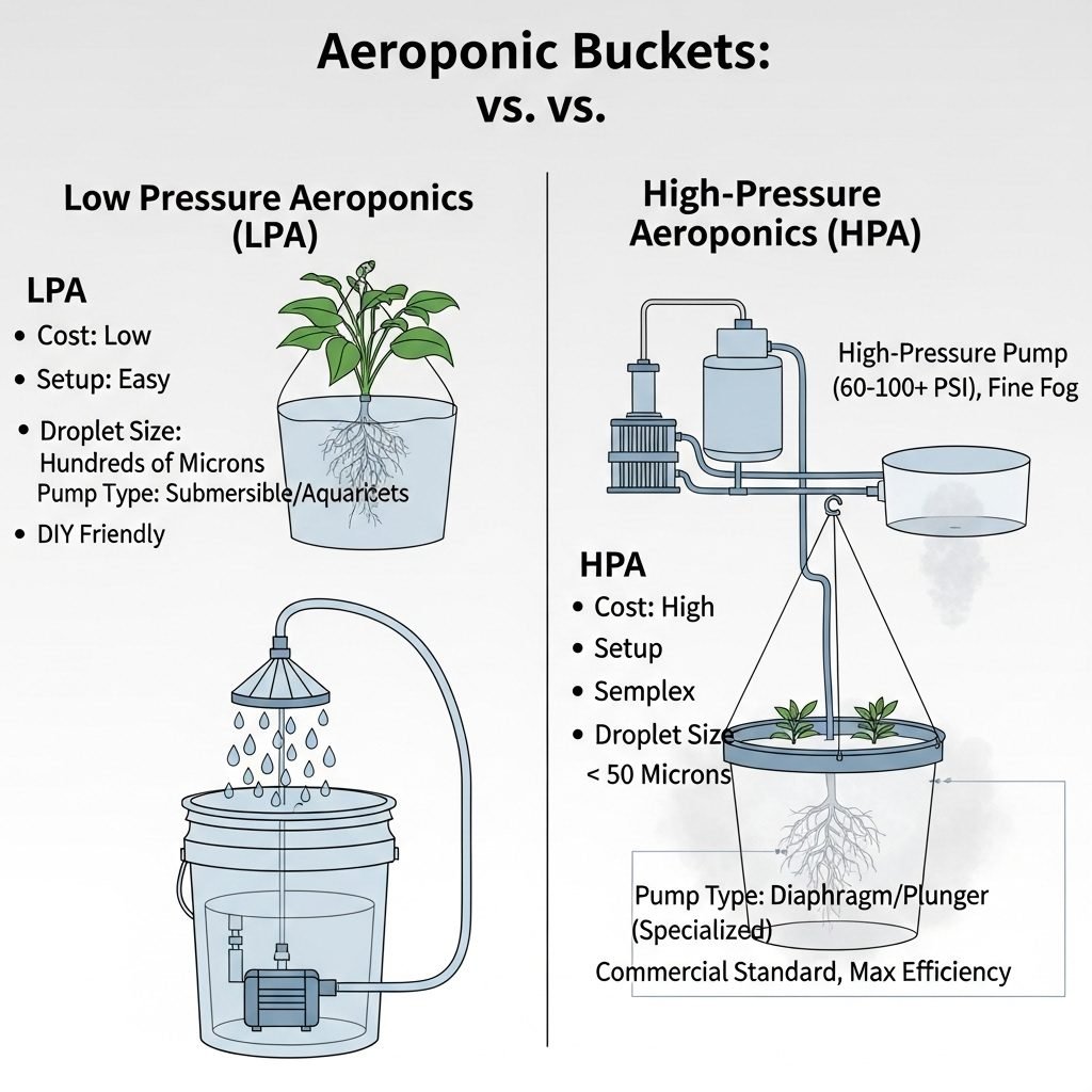 High-Pressure vs. Low-Pressure Bucket Types