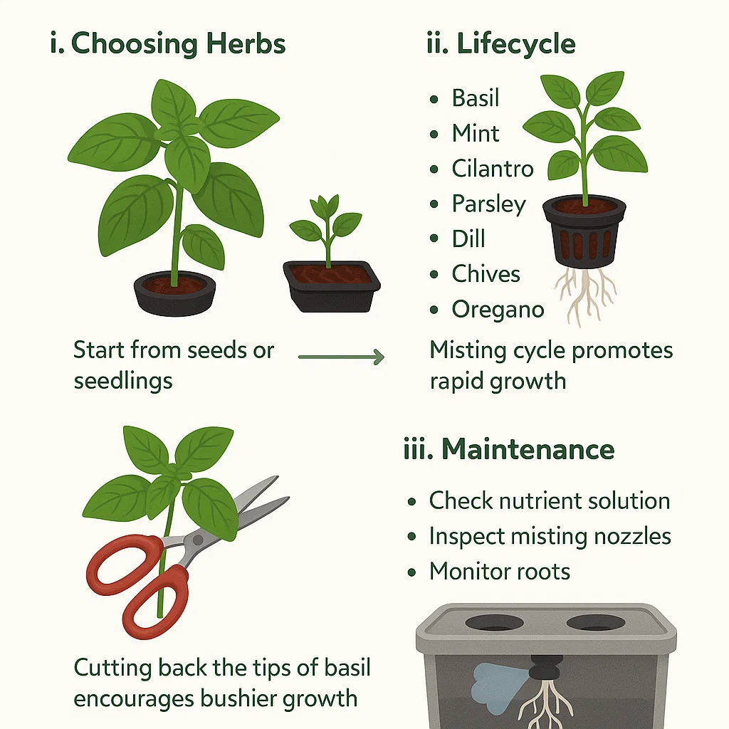 Growing and Maintaining Your Aeroponic Herbs