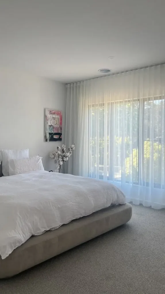 Bedroom Sheer White Curtains