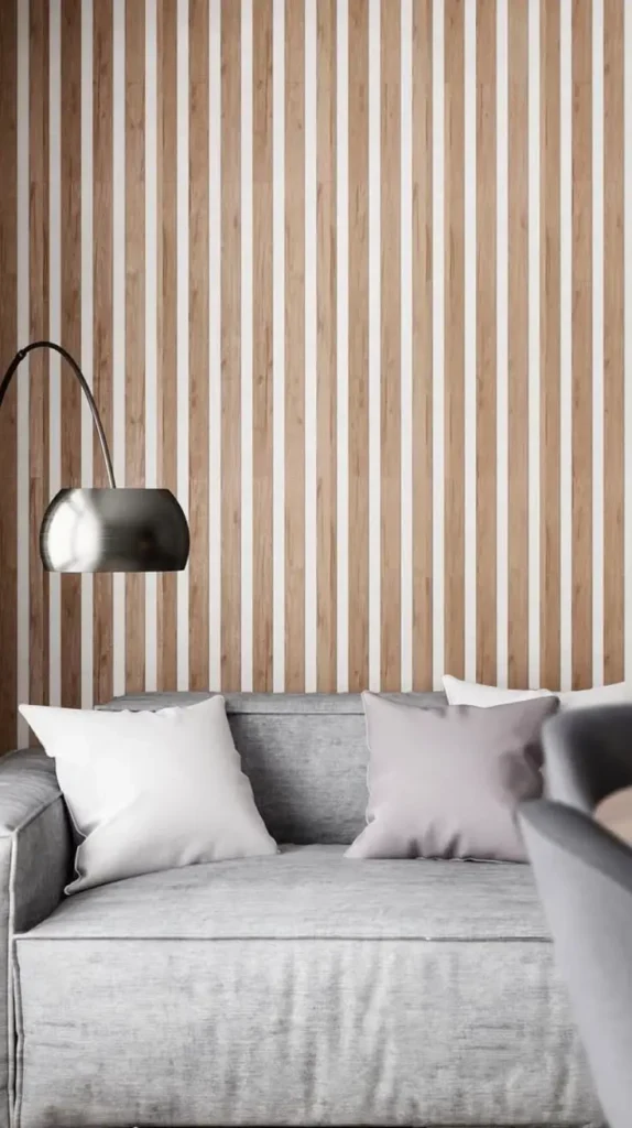 behind couch Wood Slats behind couch Wood Slats