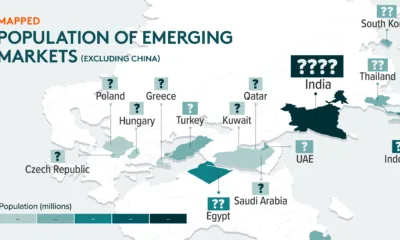 Preview of a map showing the populations of Emerging Market excluding China, using data from the World Bank.
