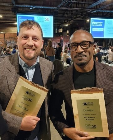 David Marshall presented a Domtar-sponsored award — Canada's Clean50 Award for greenhouse gas emission reductions — to the Hospital for Sick Children, where Marshall’s father worked for 20 years as hospital chaplain.