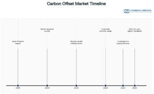 carbon offset market timeline