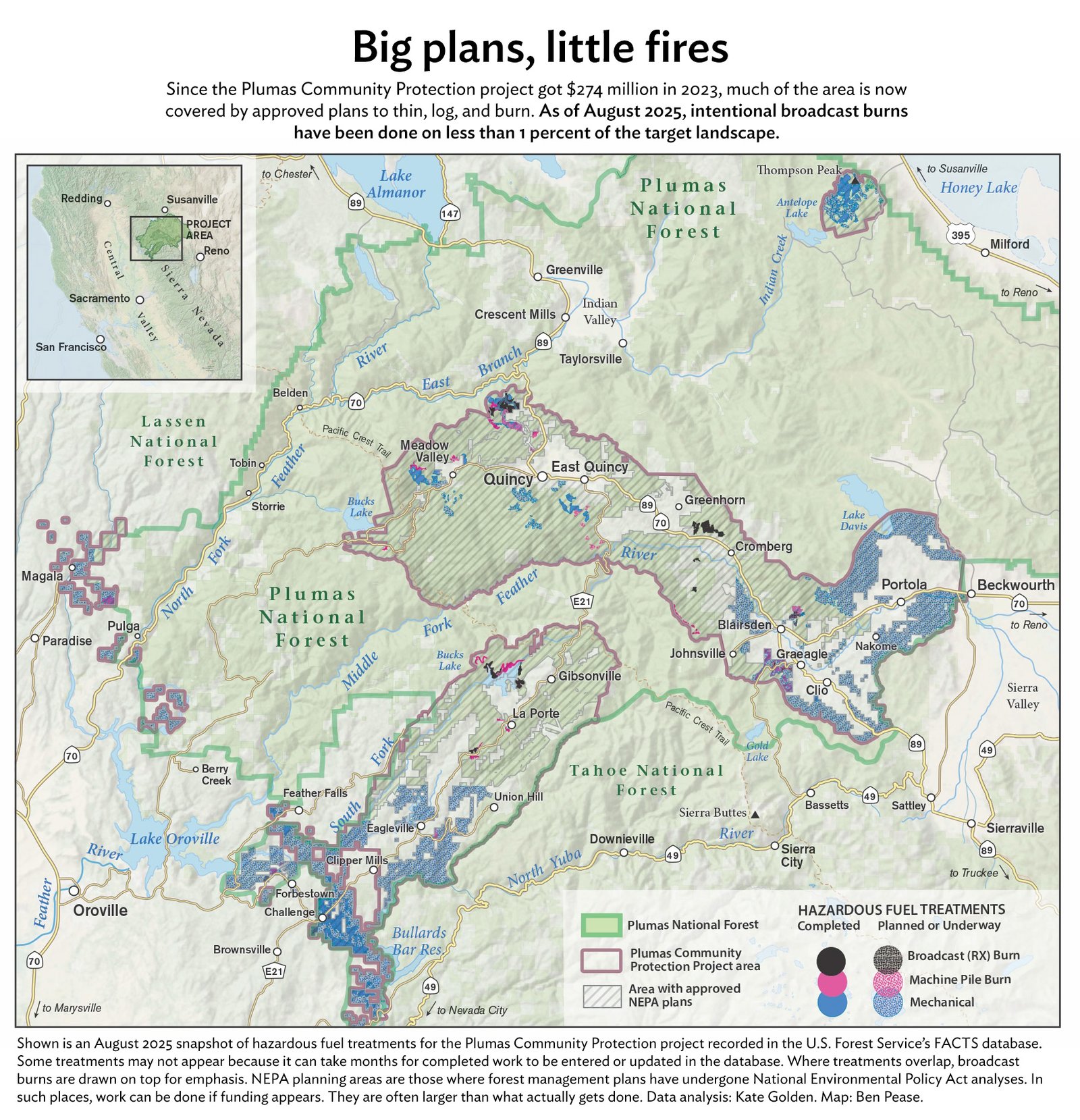 A map of the Plumas County protection plan