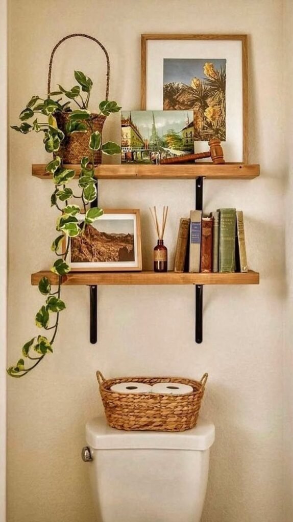 bathroom wall decor Floating Art Ledges