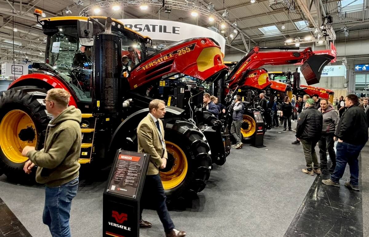 Versatile returned to Agritechnica in 2025 with this display of its tractors. Photo: John Greig