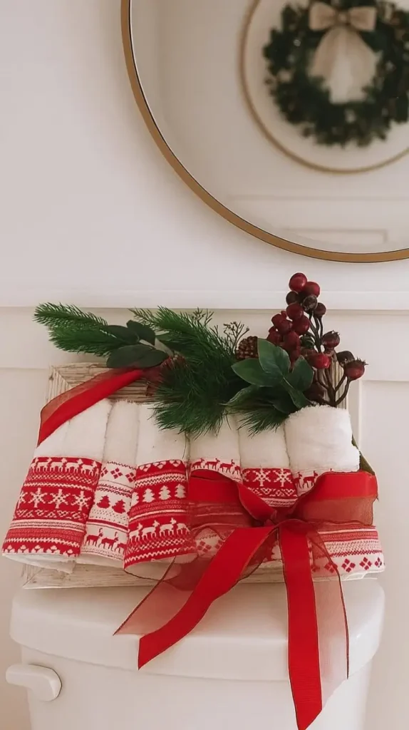 christmas bathroom decor christmas towels