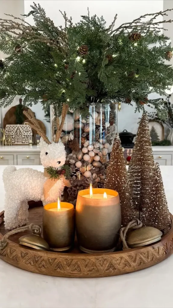 Christmas Candle Centerpiece