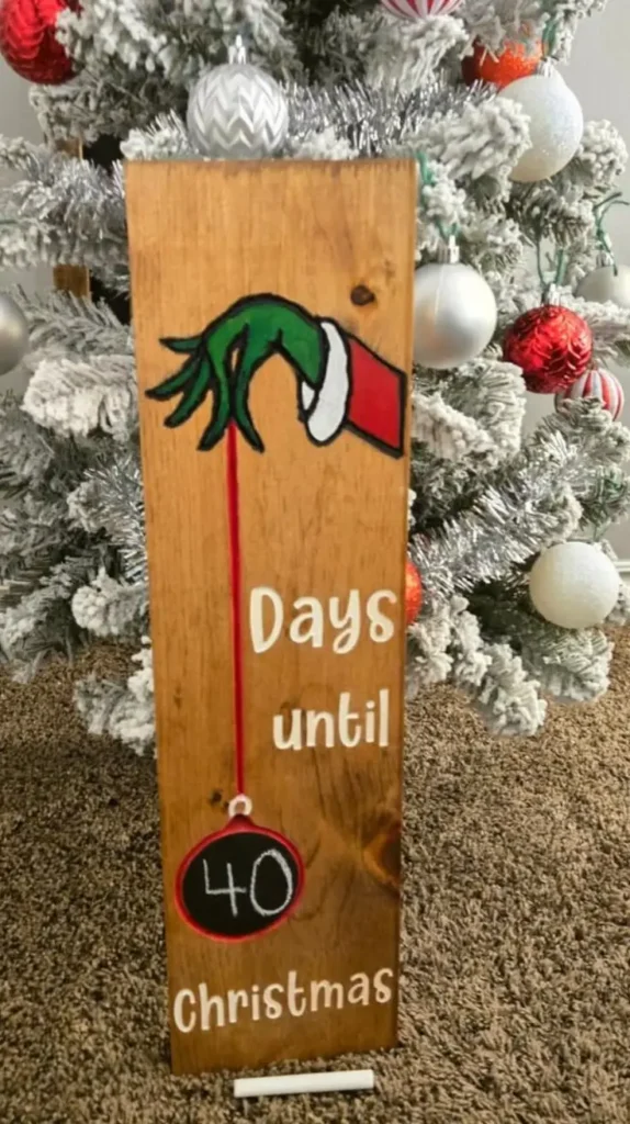DIY Christmas Countdown Board