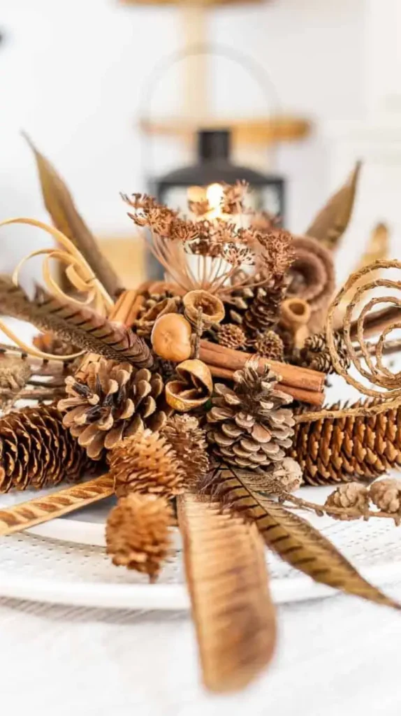 Rustic Pinecone Centerpieces