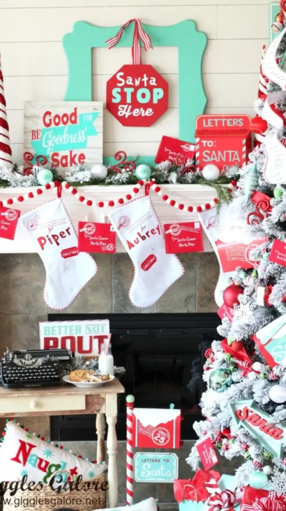 Whimsical Santa Mantle