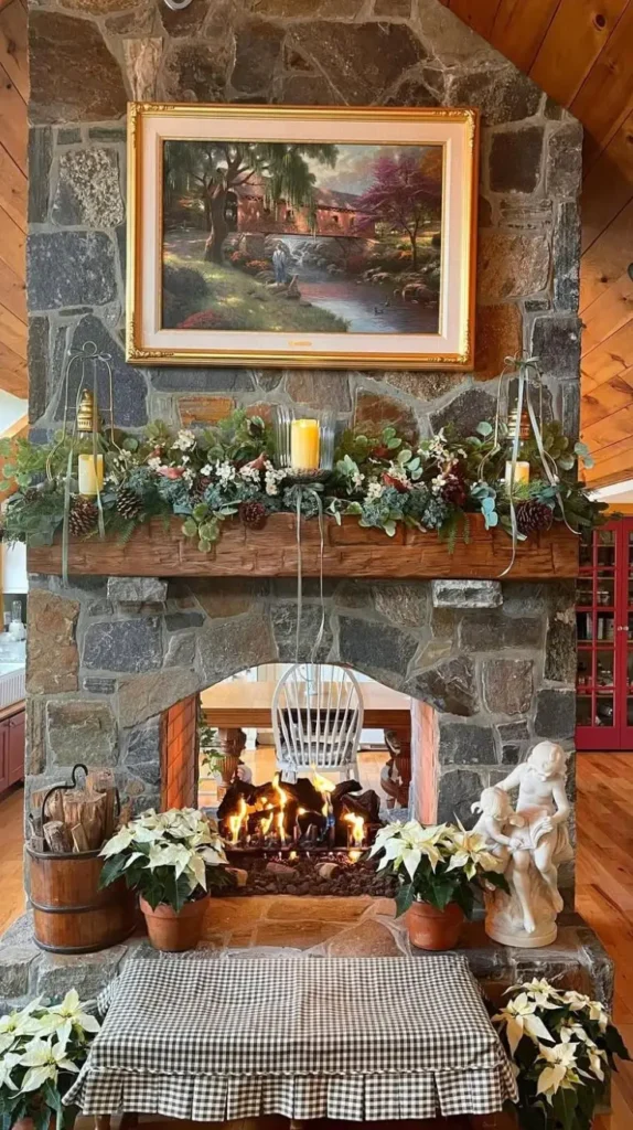 Rustic Farmhouse Mantle