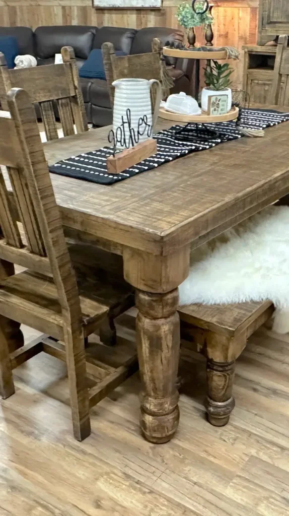 Dining Room Rustic Log Table