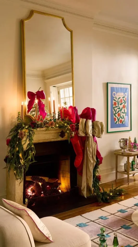 Cozy Farmhouse Christmas Mantel Displays Cozy Farmhouse Christmas Mantel Displays