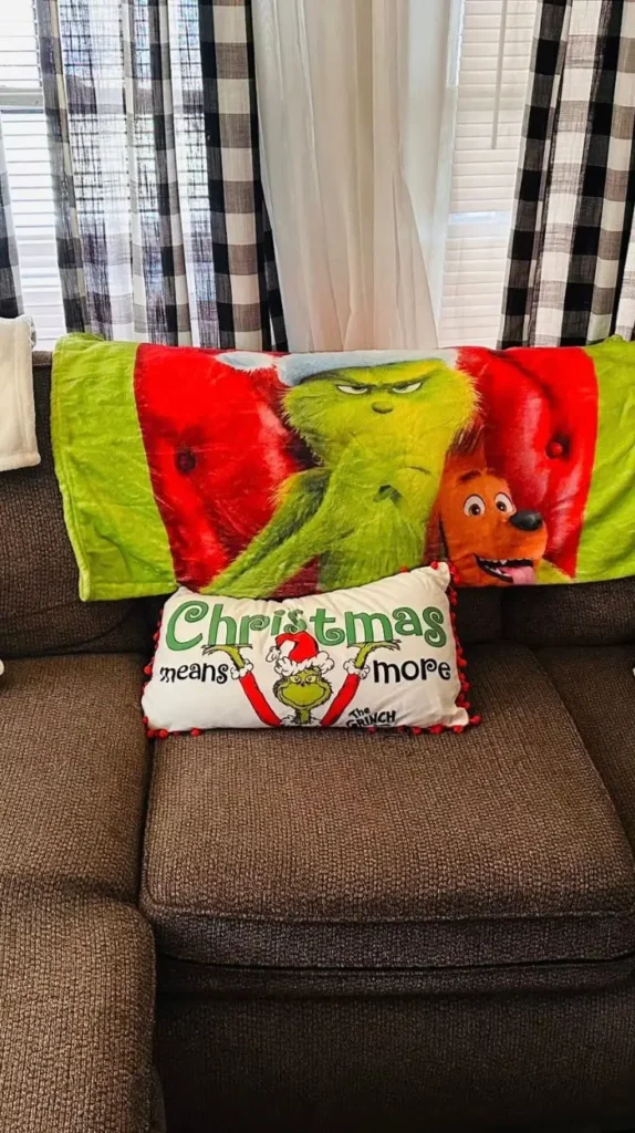 Grinch Throw Pillows and Blankets Grinch Throw Pillows and Blankets