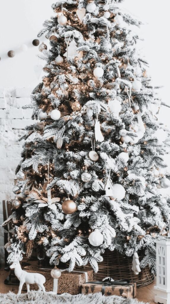 Snow Kissed White Christmas Tree