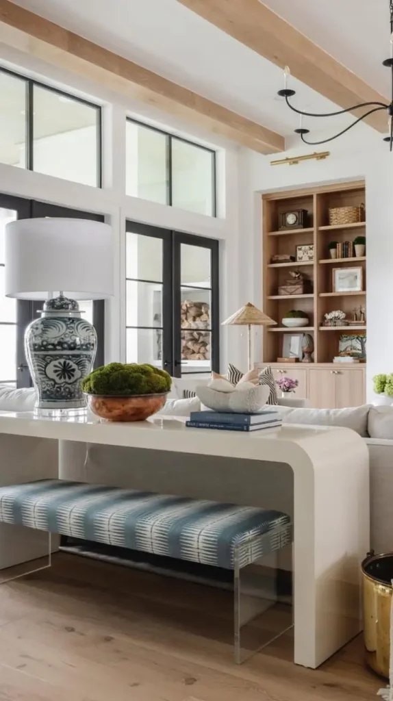 Living Room Upgrades Console Table Behind the Sofa