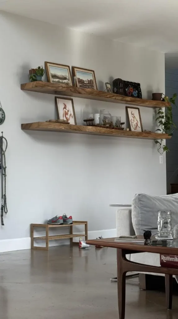 Living Room Upgrades Floating Shelves for Style and Storage