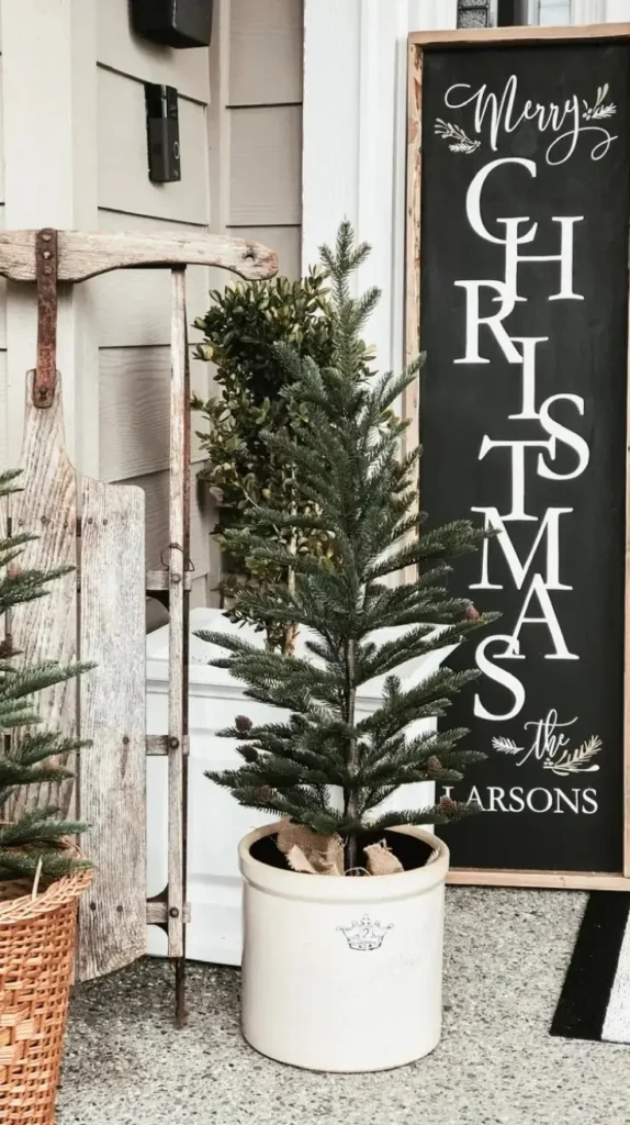 Rustic Farmhouse Porch Christmas Decor