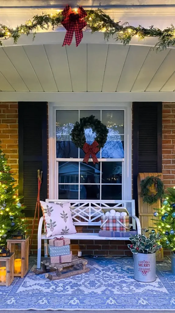Front Porch Christmas Tree Magic