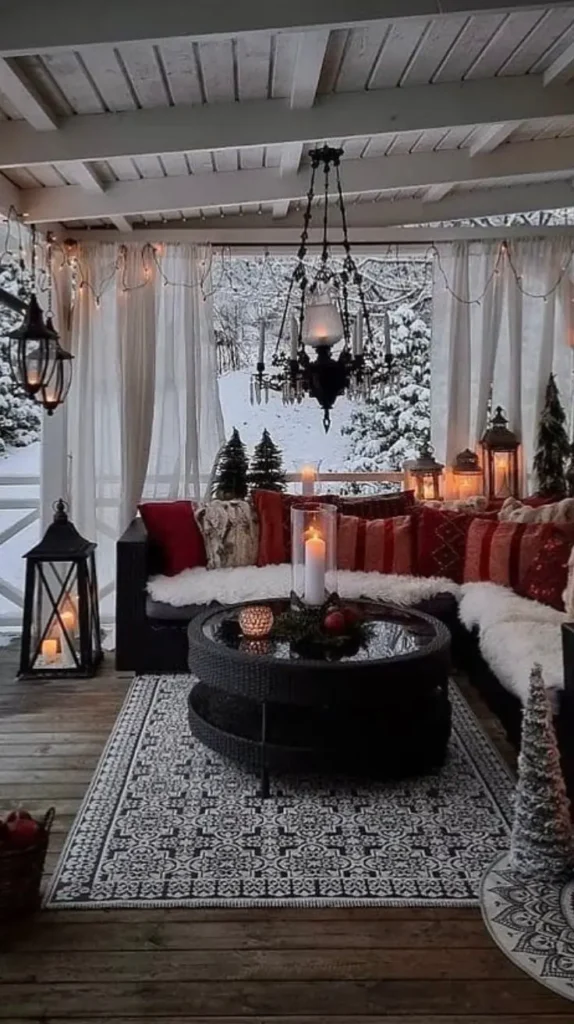 Snowy White Winter Wonderland Porch