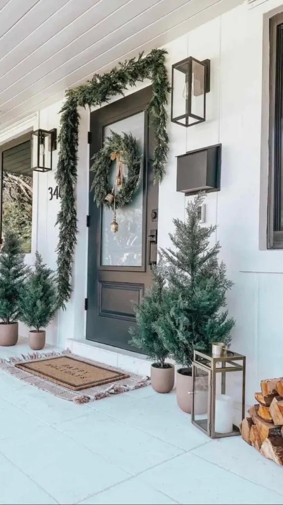 Minimalist Scandinavian Christmas Porch