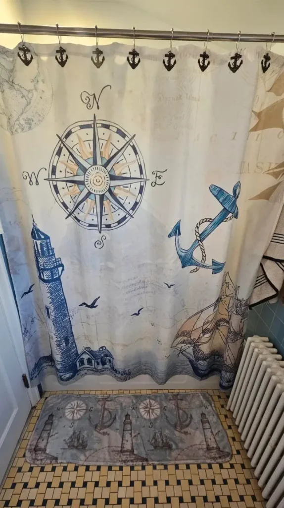 Nautical Themed Shower Curtain