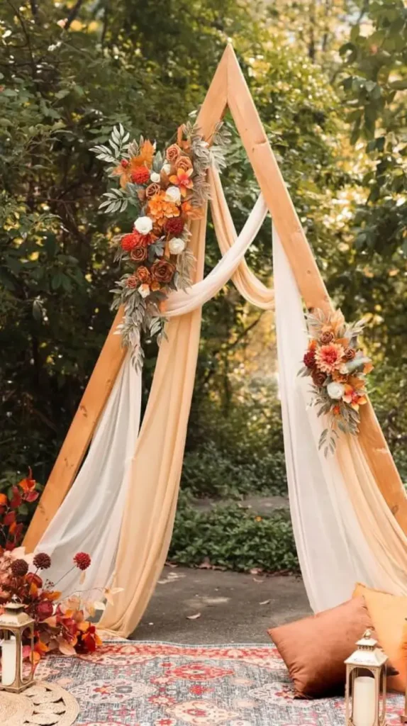 triangle wedding arch