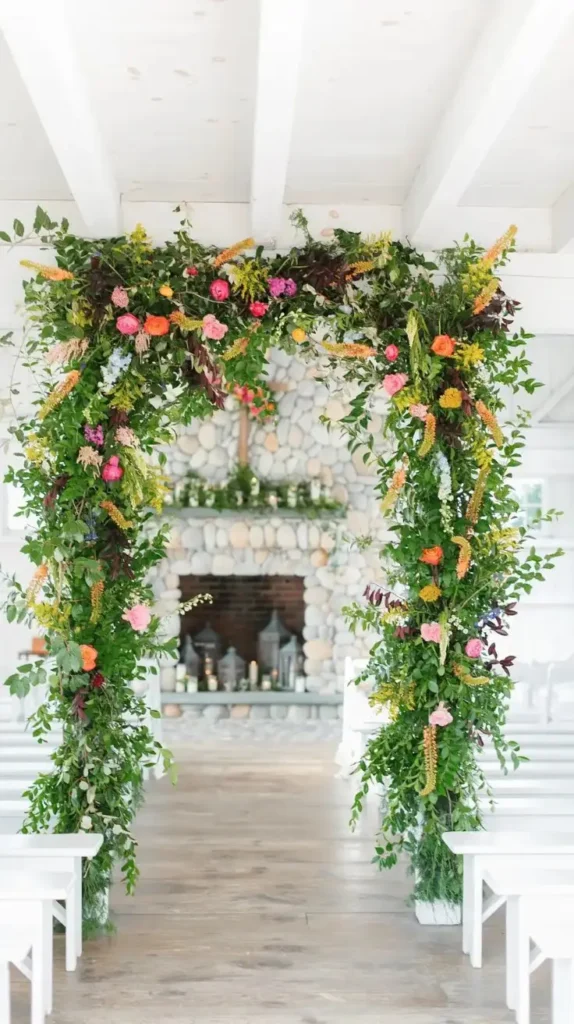 greenery wedding arch