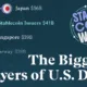 Text that says "The Biggest Buyers of U.S. debt" and a bar chart showing stablecoin issuers ranked among foreign holders of U.S. debt.