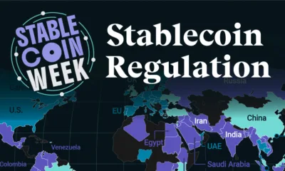 Part of a world map alongside the text "Stablecoin Week - Stablecoin Regulation".