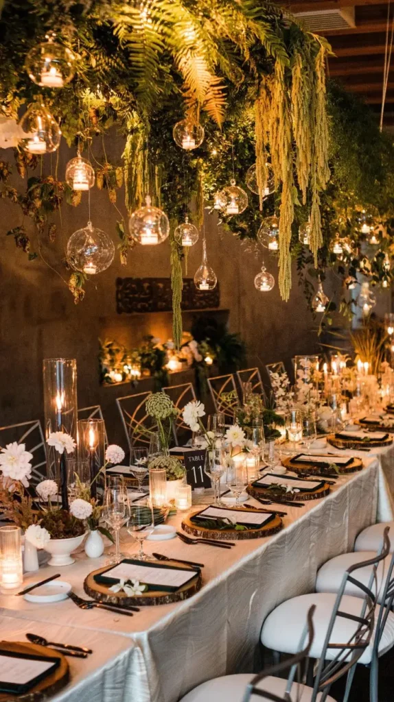 Wedding Reception Decorations Hanging Installations