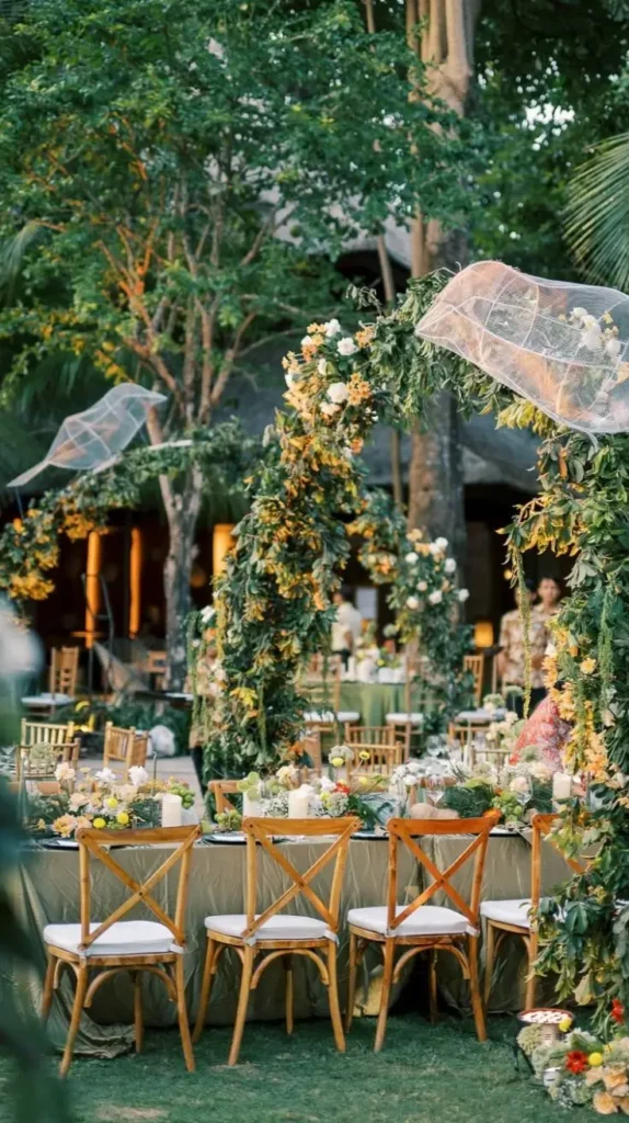 Wedding Reception Decorations Greenery and Foliage