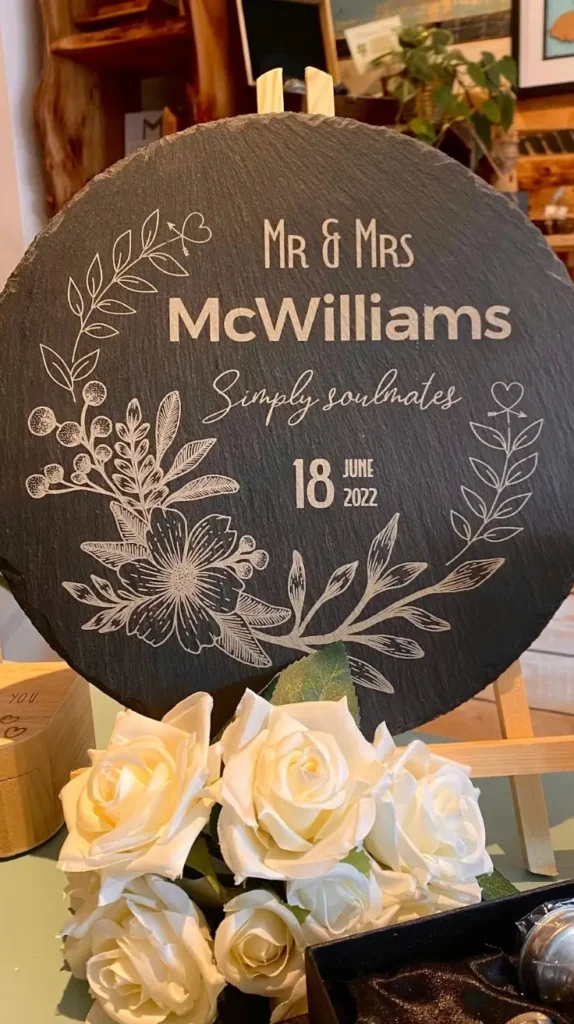 Slate Stone Wedding Welcome Sign for Natural Sophistication Slate Stone Wedding Welcome Sign for Natural Sophistication