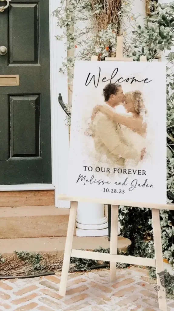 Watercolor Style Wedding Welcome Sign Watercolor Style Wedding Welcome Sign