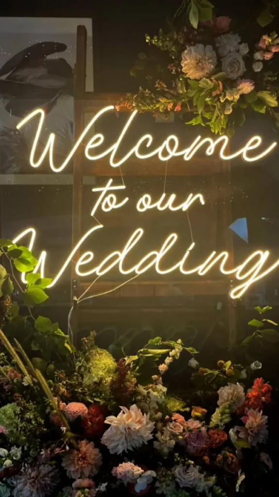 Neon Wedding Welcome Sign Neon Wedding Welcome Sign