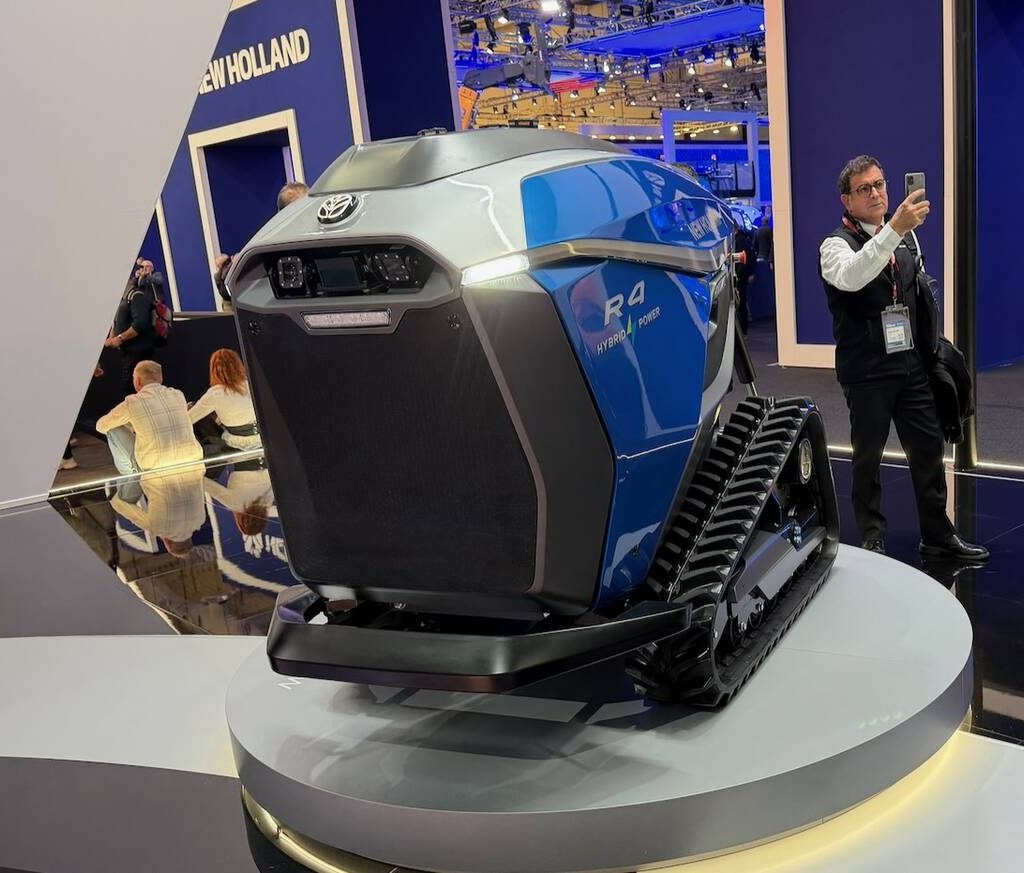 New Holland has created a diesel-electric autonomous tractor that has been tested in orchards and vineyards. Photo: John Greig