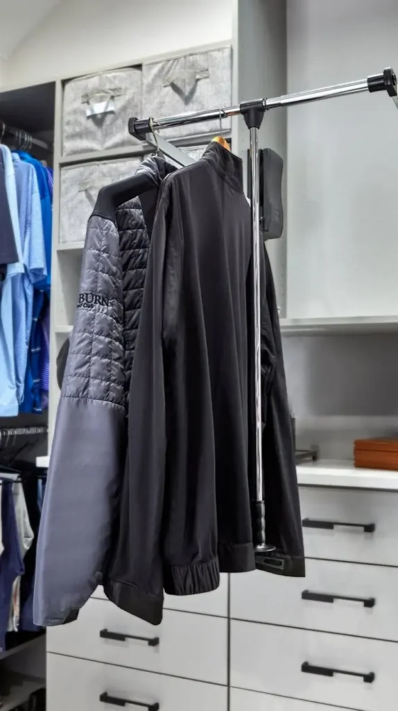 Open Hanging Rods attic closet Open Hanging Rods attic closet